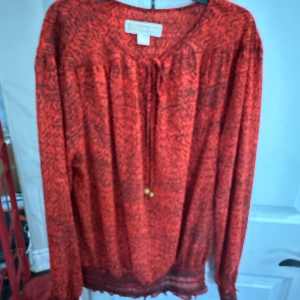 Michaels Red and Black Women's Blouse